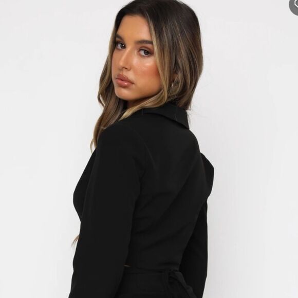 WHITE FOX BOUTIQUE Blazer Cropped Creative Director Black Size XS - Picture 3 of 12